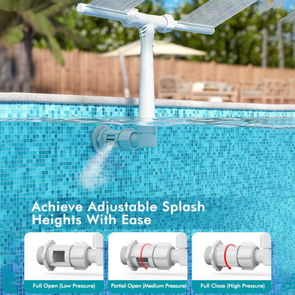 Waterfall Swimming Pool Fountain with Double Spray Adjustable Cooling Sprinkler for Inground Pools Water Sports Accessories