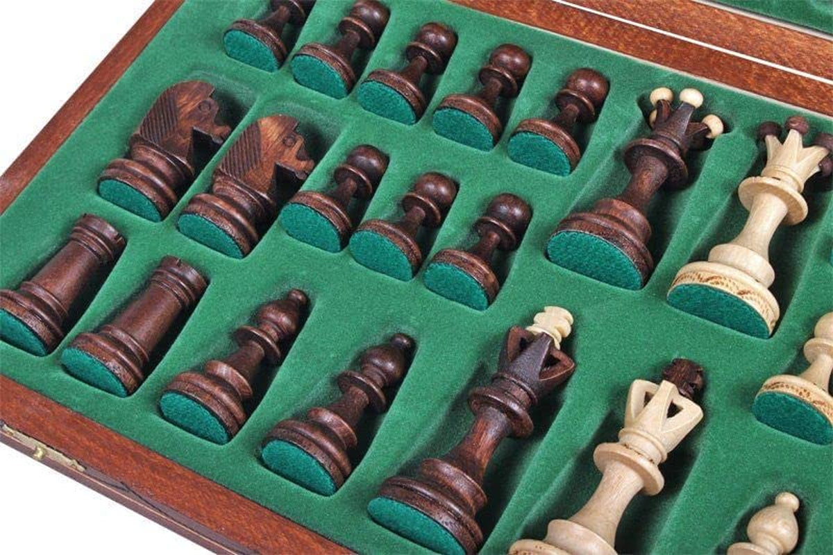 Beautiful Handcrafted Wooden Chess Set with Board and Chess Pieces - Gift Idea Products (16Inch (40 Cm)), 1-2 Players